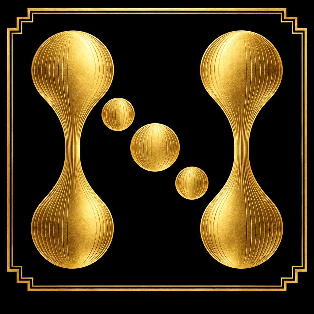 Das Logo von Neural Technology, neu interpretiert im Stil „Art Deco“