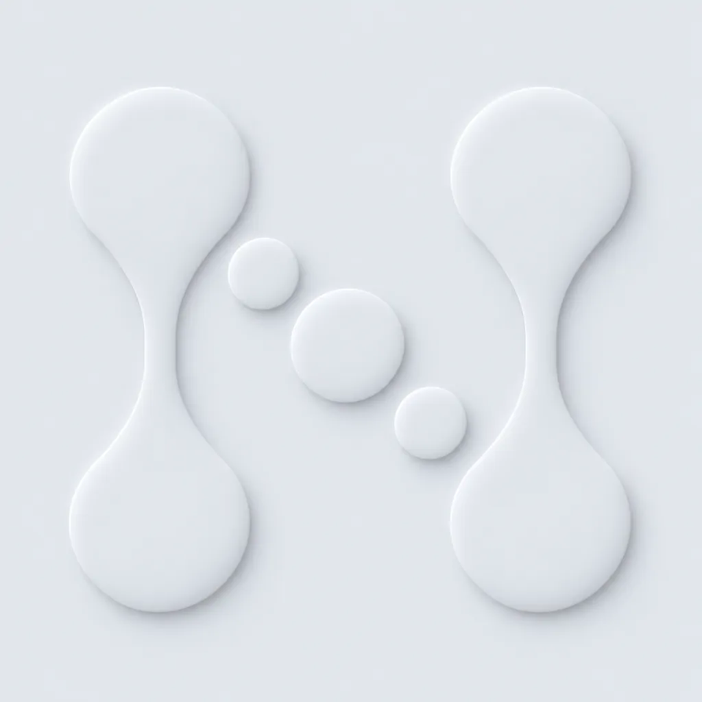 Das Logo von Neural Technology, neu interpretiert im Stil „Neumorphism“